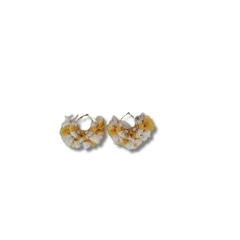 Macrame Hoop Earrings view 3