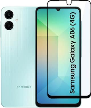 PLUGTECH Advanced Tempered Glass With Anti-Explosion 9H Hardness Edge-To-Edge Coverage Screen Guard for SAMSUNG A06