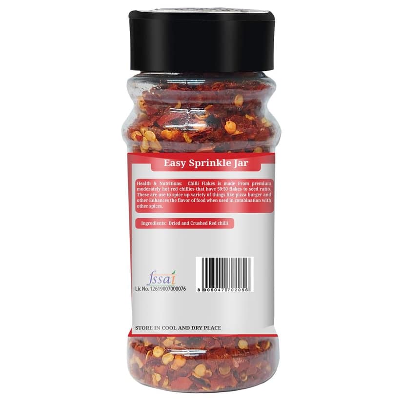 Organic Nation Chilly Flakes 60g (Pack of 2) | Spices for Pizza, Pasta & Salads | 100% Natural, Sun-Dried & Flavorful | No Preservatives | Spicy Seasoning for Cooking & Garnishing view 7