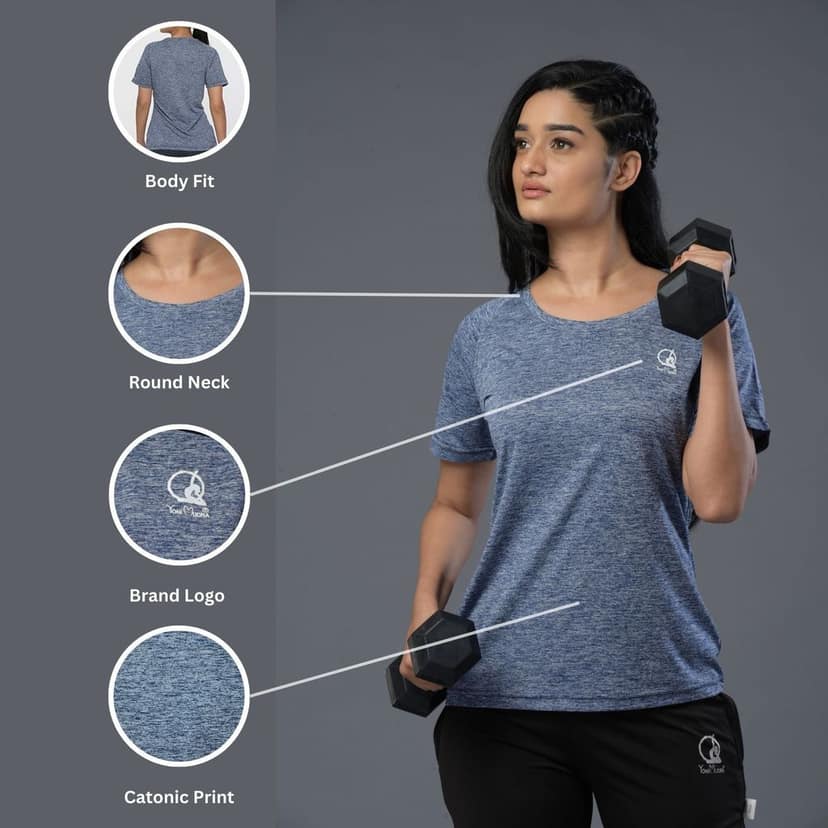 Women's Quick-Dry Raglan Half Sleeves T-Shirt view 3