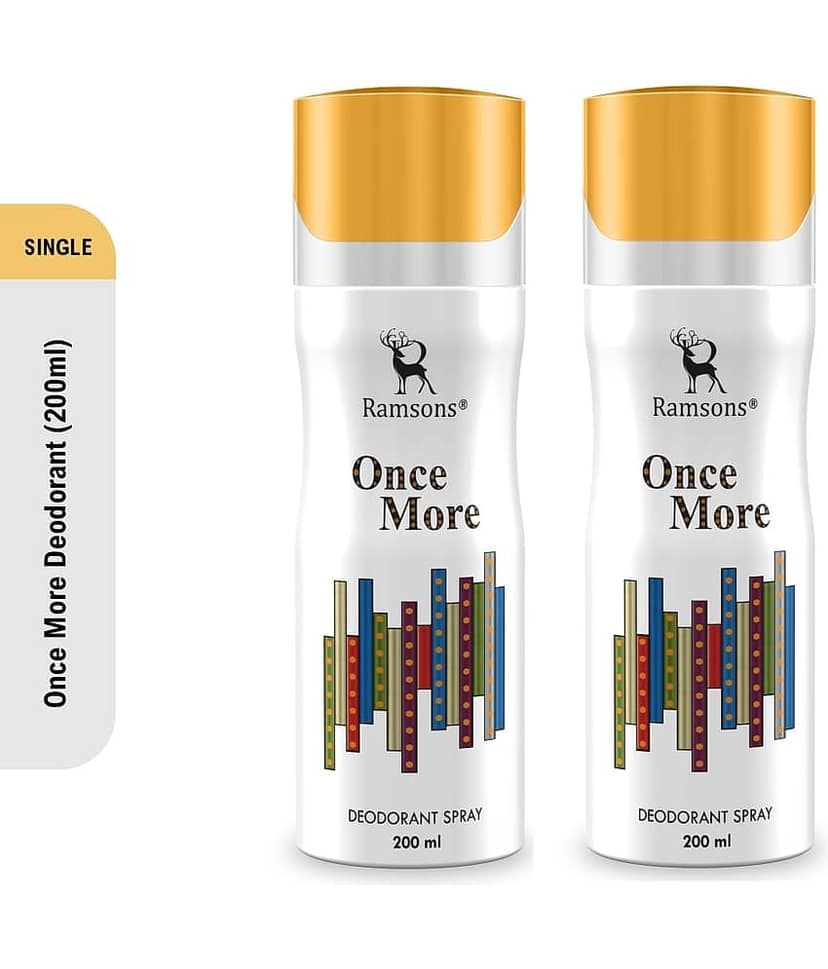 Ramsons - ONCE MORE Deodorant Spray for Men 200ml each ( Pack of 2 ) view 2