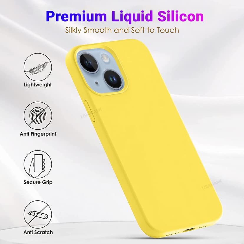 LIRAMARK Liquid Silicone Soft Back Cover Case for Apple iPhone 14 (6.1 inch) view 3