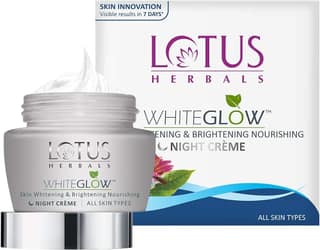 Lotus Herbals Whiteglow Skin Whitening & Brightening Nourishing Night Face Cream With Niacinamide (60gm)