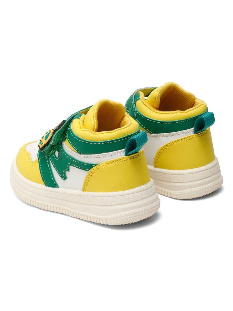 Colorpop Toddlers' High Ankle Sneakers - Yellow & Green (Unisex) view 5