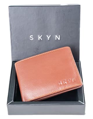 SKYN Men’s Genuine Leather Bifold Wallet | RFID Blocking | Multiple Card Slots & Cash Compartment | Gift Box Included