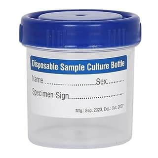 Dr. Manya 30ml Urine Sample Collection Container with Leak-Proof Lid | Non-Sterile Medical Specimen Cup for Laboratory & Diagnostic Testing | Pack of 10