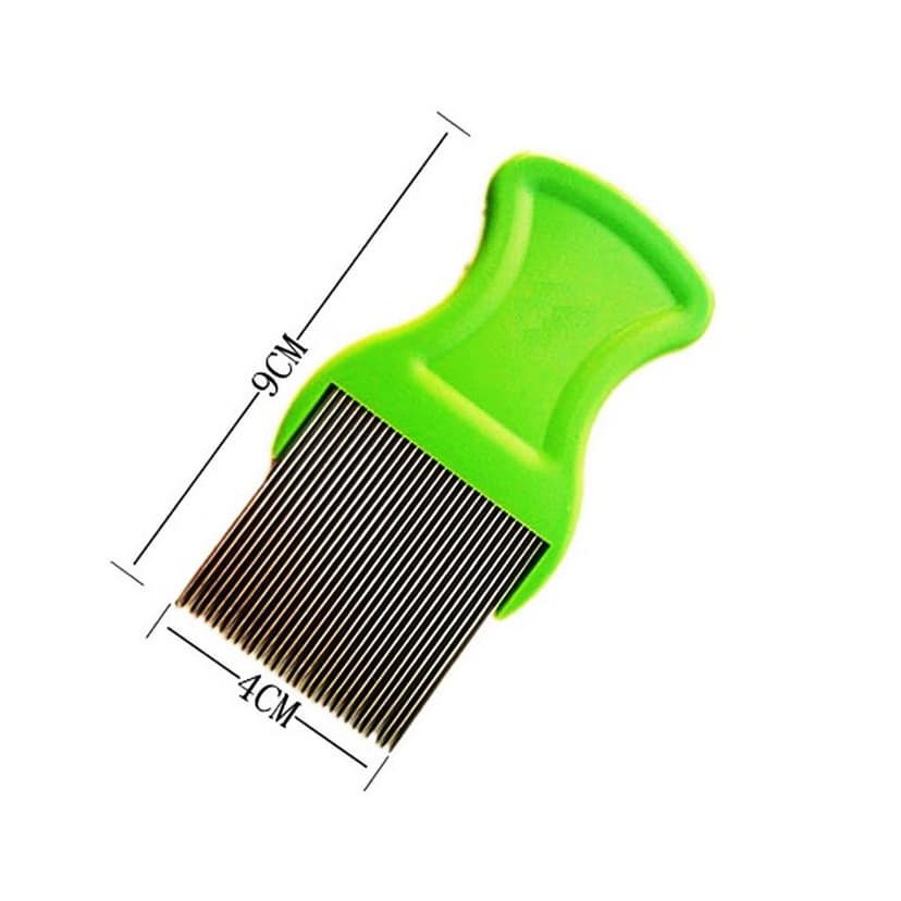 Q D HAIR LICE NIT EGG REMOVER COMB REMOVES HEAD LICE LOUCE FOR MEN WOMEN KIDS GIR AND PETS STAINLESS STEEL TEETH view 4