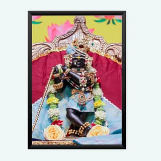 NOKKES Radha Raman ji Vrindavan Radha Raman Thakur Ji Photo Frames Religious Photo frame 5X7 Inch Photo Frame_QWW96