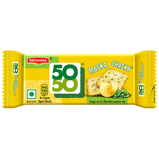 Britannia 50-50 Maska Chaska Salted Biscuits, 40.5 g