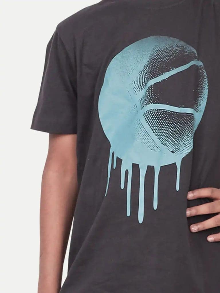 Teen Boys Black Graphic Printed T-Shirt view 3