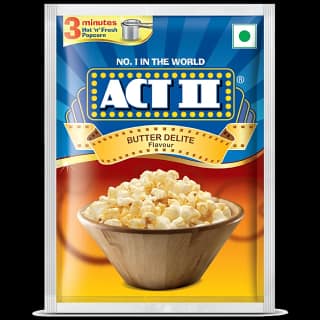 Act II Instant Popcorn - Butter Delite Flavour, Snacks, 70 G Pouch