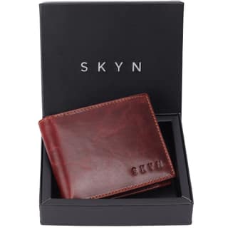 SKYN Genuine Leather Wallet for Men – Slim Minimalist Bifold RFID Blocking Wallet with Multiple Card Slots, Cash Compartment & Gift Box