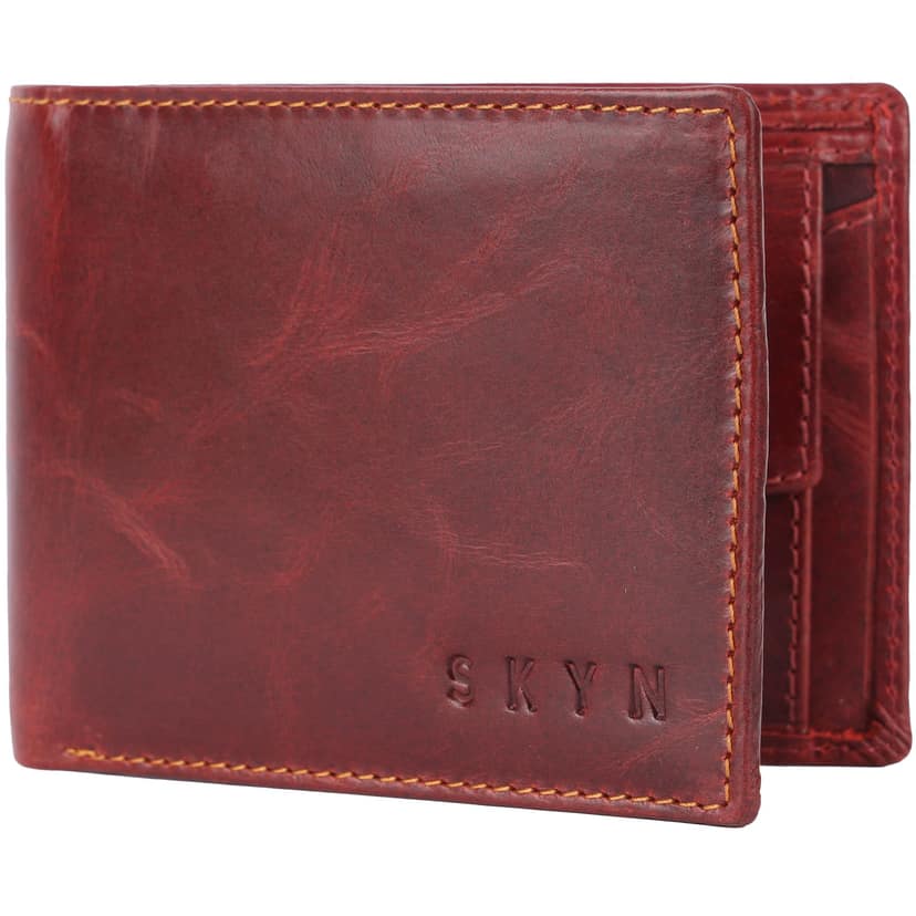 SKYN Genuine Leather Wallet for Men – Slim Minimalist Bifold RFID Blocking Wallet with Multiple Card Slots, Cash Compartment & Gift Box view 4