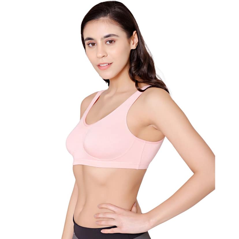 Bodycare modal spandex wirefree broad straps soft cup sleep bra-1625LILAC view 2