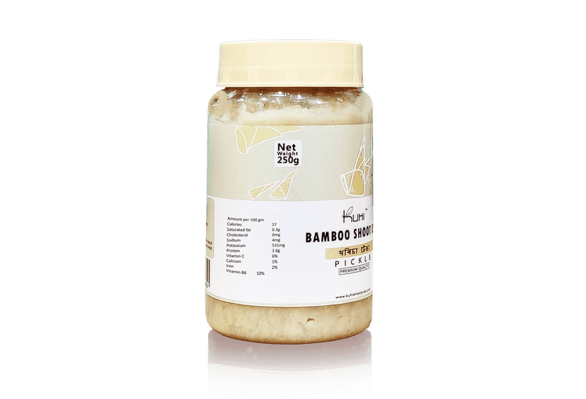 Kuhi's Bamboo Shoot (Raw) Baas Ka Achaar | No Preservatives | Homemade FERMENTED Pickle (250 GMS) view 4