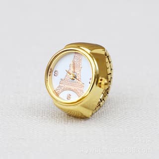 YAKH Designer Paris Gold Ring Watch