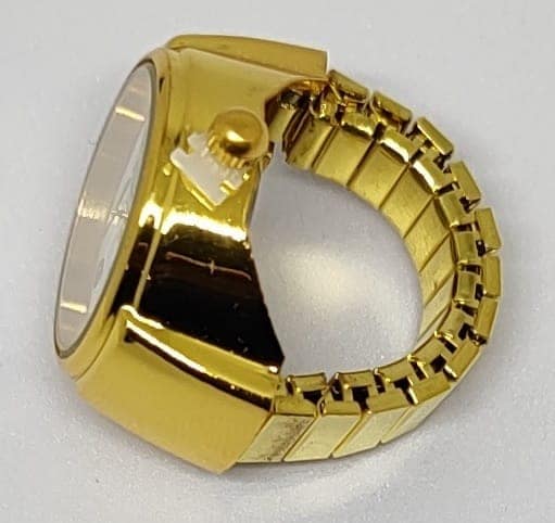 YAKH Designer Paris Gold Ring Watch view 3