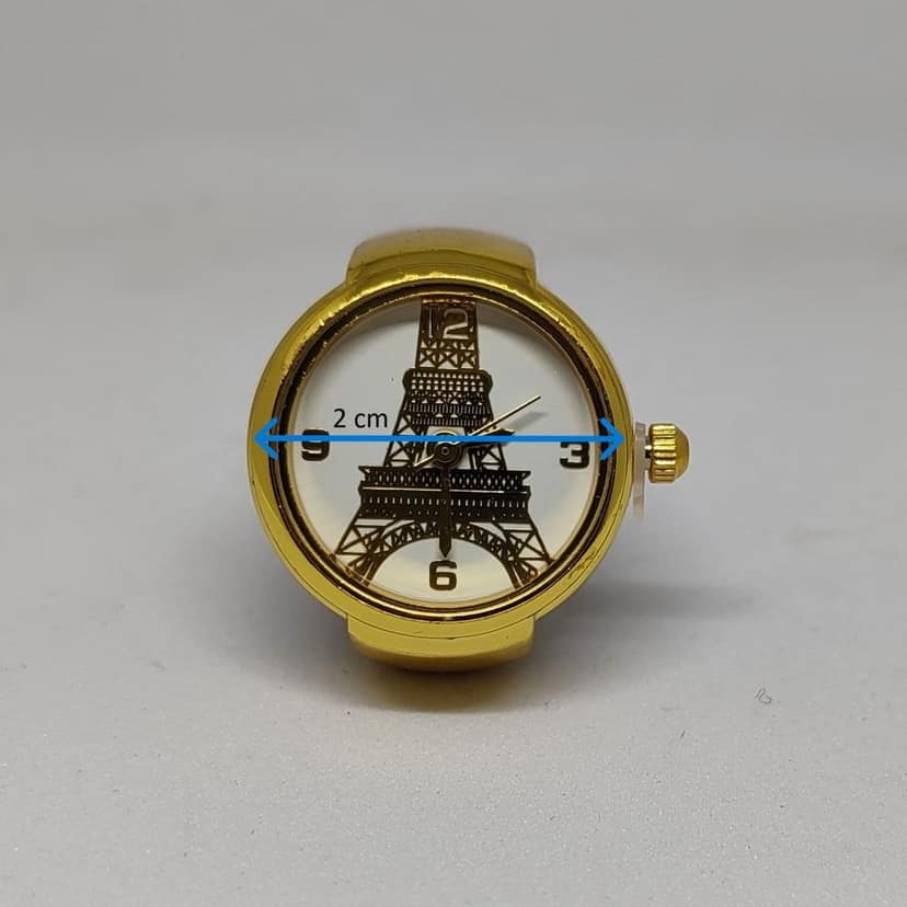 YAKH Designer Paris Gold Ring Watch view 4