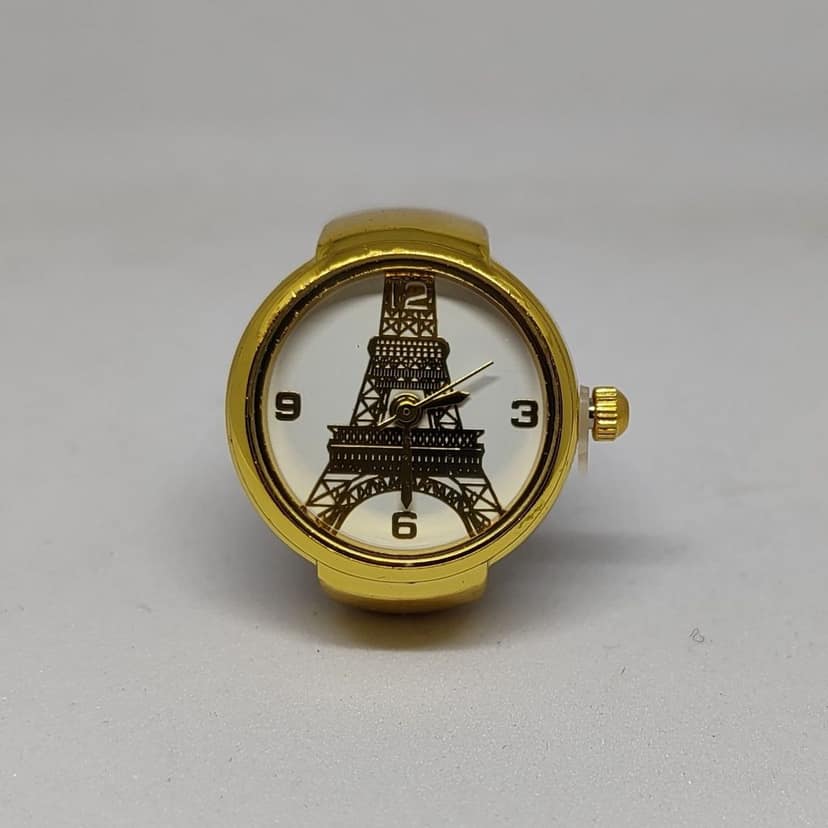 YAKH Designer Paris Gold Ring Watch view 5