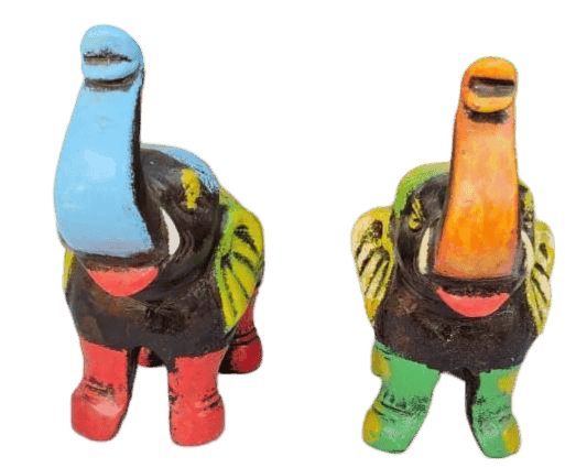 Terracotta Elephant Idol (Set of 2) view 2