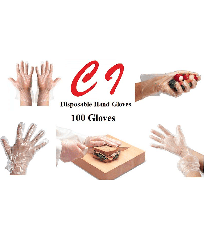 Buzz Anti Becterial Plastic Universal Size Cleaning Glove