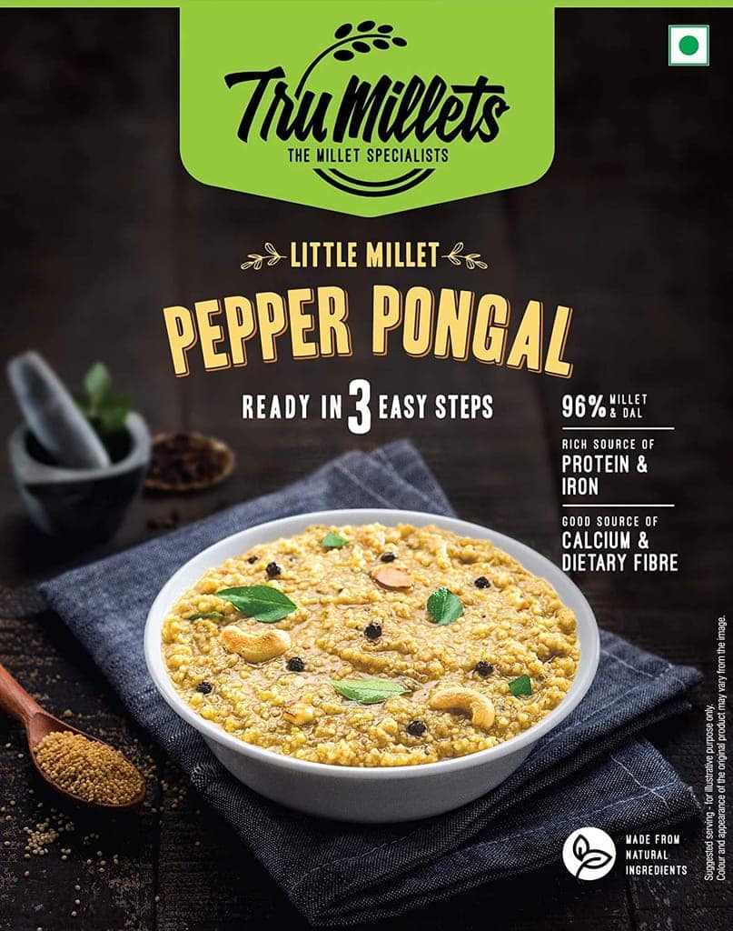 Trumillets Healthy Millet Instant Mix Breakfast Combo Pack of 3 (Veg Pulao, Pepper Pongal & Bisibelebath) view 3