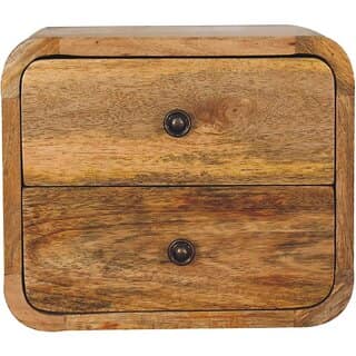 Mini Curve Oak-ish Floating Bedside