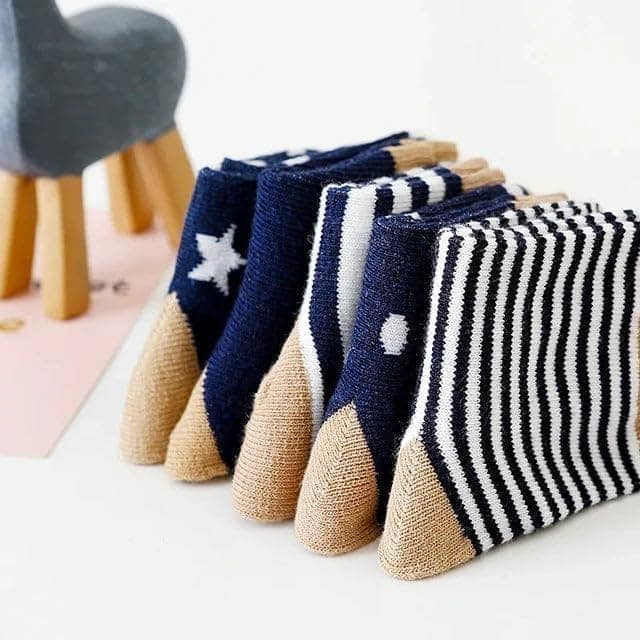 SOCKSCARVING Cotton Dream Edition Socks for Kids (Pack of 5) view 3