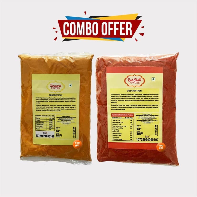 Combo Pack of Turmeric and Red Chilli Powder view 3