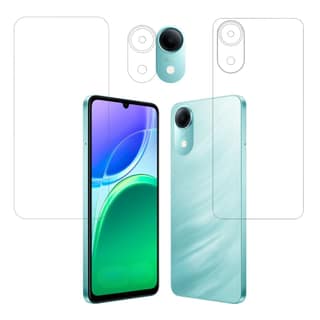 ISAAK Front and Back Screen Protector with Camera Lens Protector Compatible with Vivo T5e (COMBO PACK)