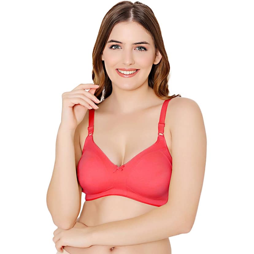 Bodycare polycotton wirefree adjustable straps moulded cup non padded bra-6576B