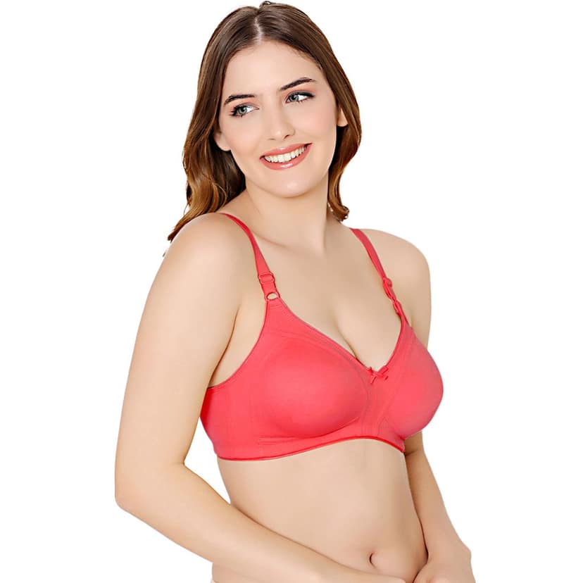 Bodycare polycotton wirefree adjustable straps moulded cup non padded bra-6576B view 3