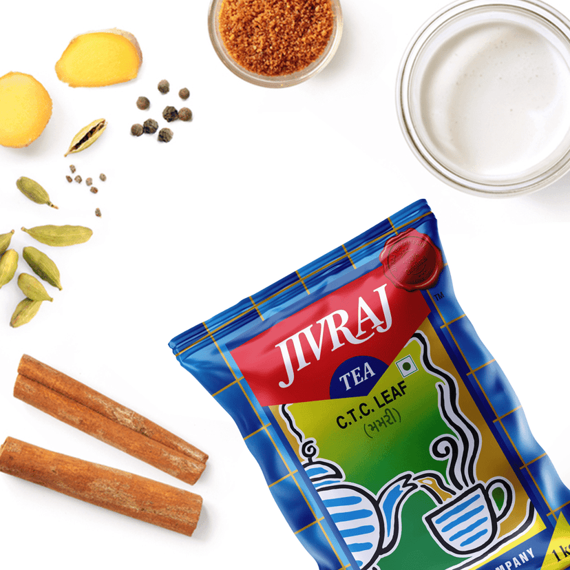 Jivraj Tea 1kg | CTC Assam Black Leaf Tea | Chai Patti Powder | Pouch 1 kg view 5