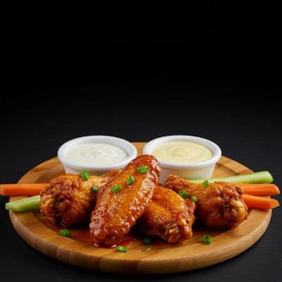 Chicken Wings - 4 Pcs + 2 Dips