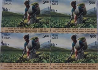Shobhaphila's Indian MNH Block of 4 Year Pack Stamps 2023 - 200 Years of Origin Tamils in Srilanka 2023