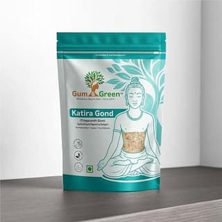 Gum & Green Gond Katira (Tragacanth Gum) | 100% Natural & Edible Ayurvedic Superfood | Cooling & Digestive Pure Summer Coolant for Sharbat & Falooda | Promotes Skin Glow & Digestion | FSSAI Certified | 250g