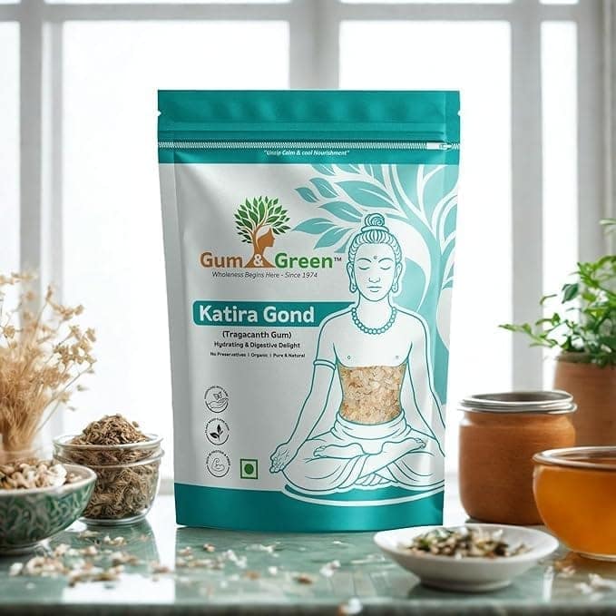 Gum & Green Gond Katira (Tragacanth Gum) | 100% Natural & Edible Ayurvedic Superfood | Cooling & Digestive Pure Summer Coolant for Sharbat & Falooda | Promotes Skin Glow & Digestion | FSSAI Certified | 250g view 4