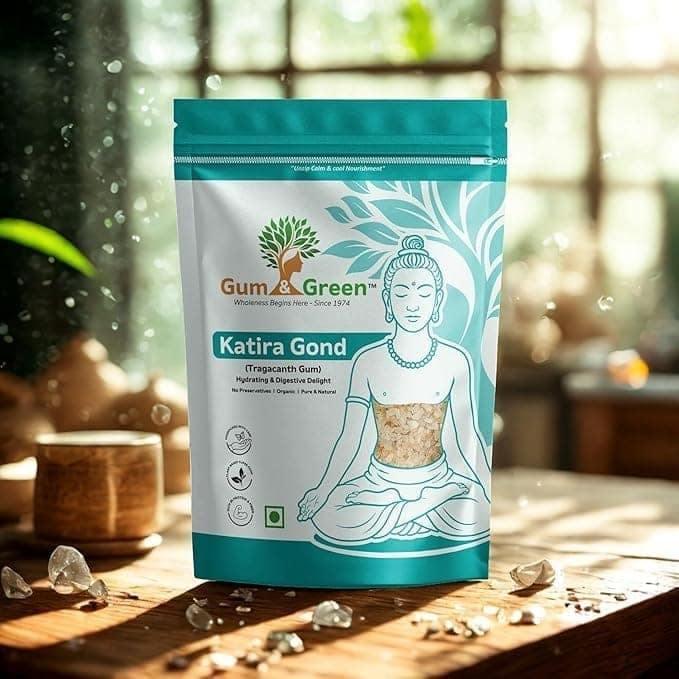 Gum & Green Gond Katira (Tragacanth Gum) | 100% Natural & Edible Ayurvedic Superfood | Cooling & Digestive Pure Summer Coolant for Sharbat & Falooda | Promotes Skin Glow & Digestion | FSSAI Certified | 250g view 7