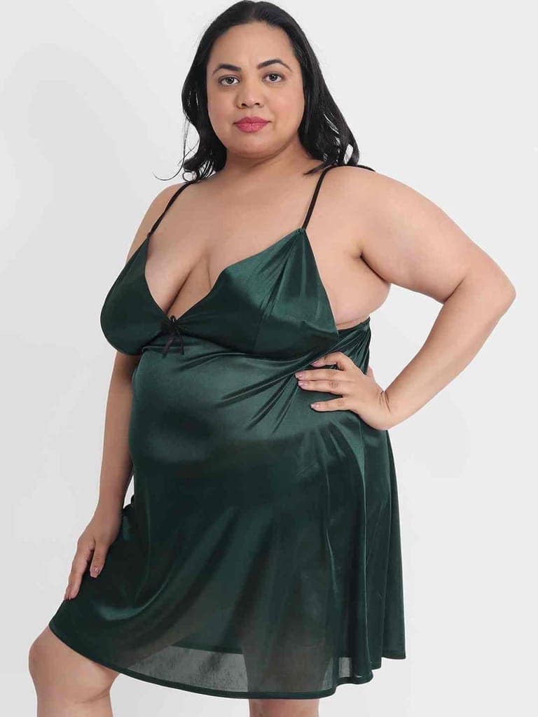 Plus Size Hot Bikini Babydoll Dress for Honeymoon BB34Gb view 3