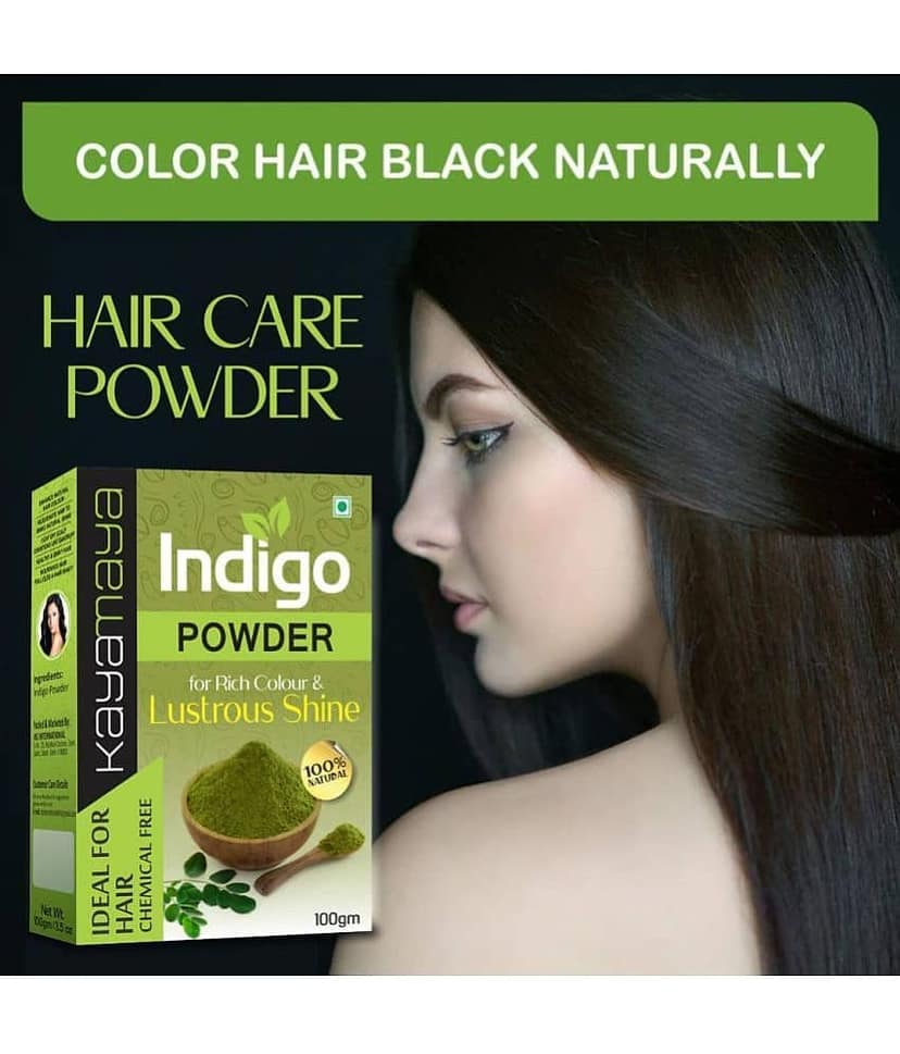 Kayamaya 100% Organic Indigo Powder Herbal Henna Mehendi Powder Organic Henna 100 g Pack of 2 view 2