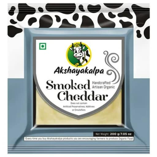 Akshayakalpa - Organic Cheddar Smoked, 200 grams