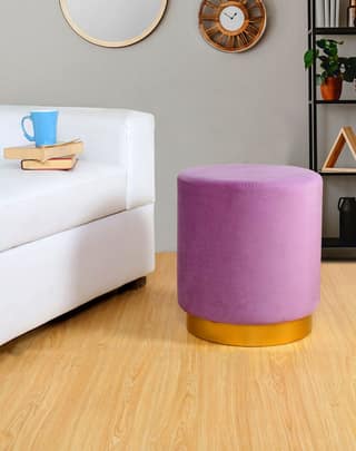 ShadowKart Sitting Stool Ottoman Pouffes for Living Room Sitting Bench Furniture Wooden Footrest Pouf Seat Puffy Foam Small Foot Stool for Office Home Decor, 16x16x18 Inch