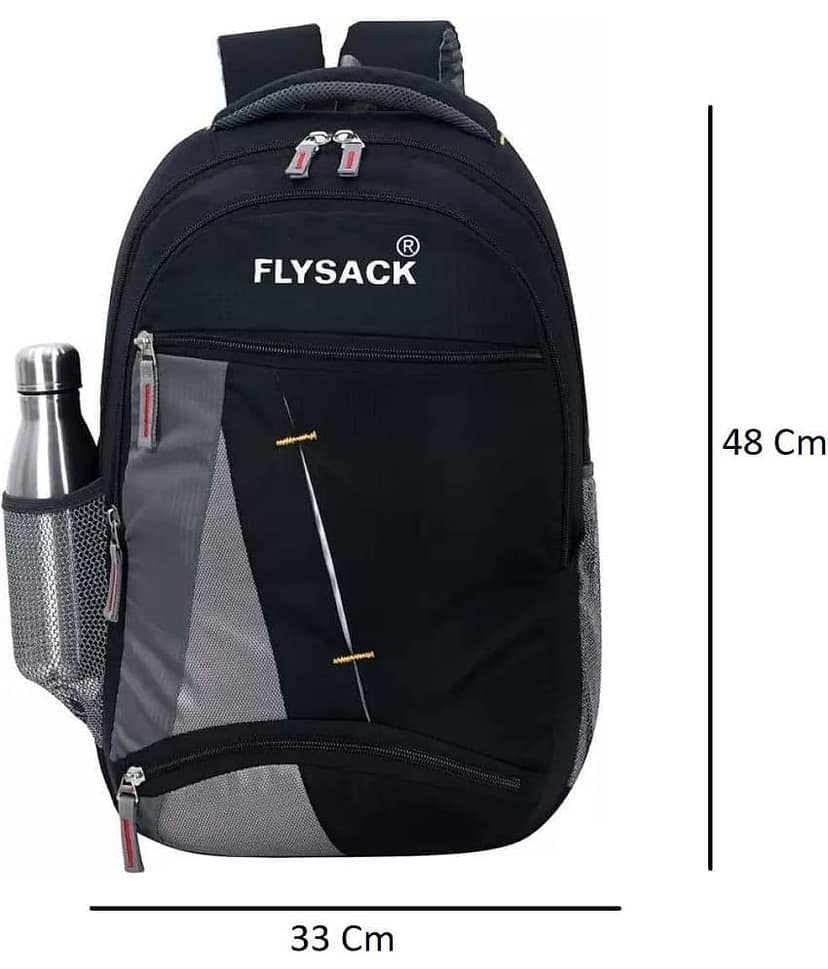 FLYSACK Black Polyester Backpack Bag ( 30 Ltrs ) view 2