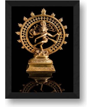 Saf - Shiva Natraj Religious wall hanging Painting with Frame (1U)