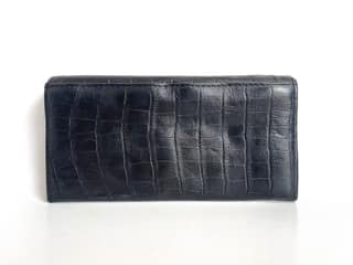 Women's Black Crocodile Embossed Hand Wallet