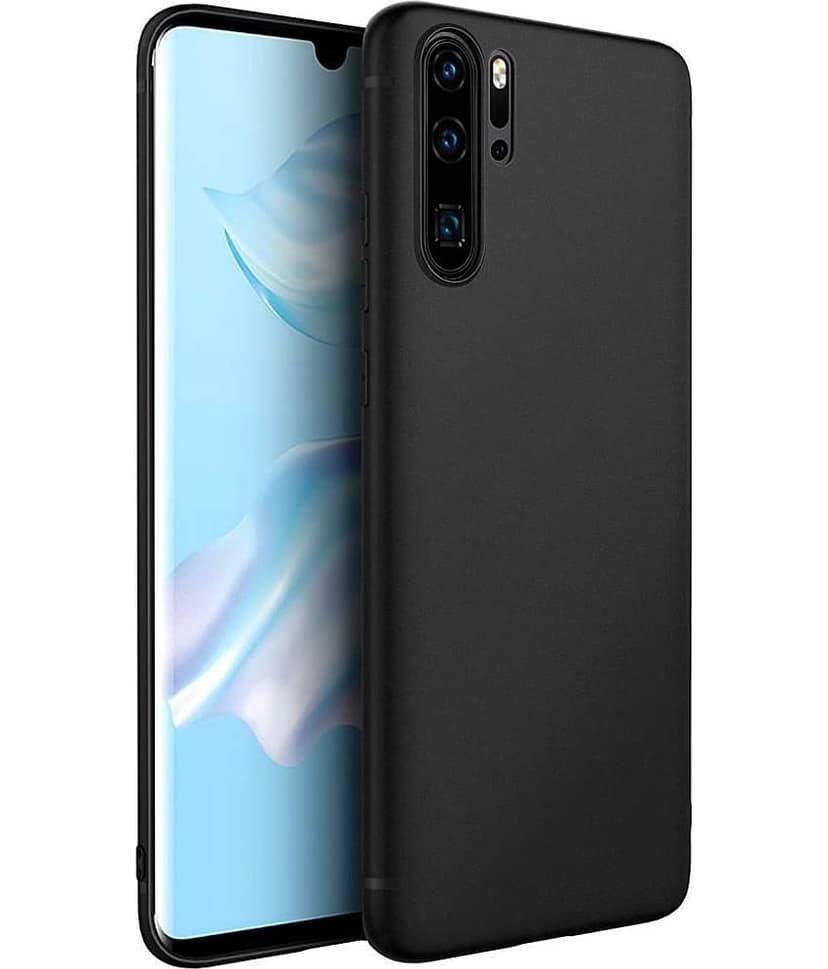 BEING STYLISH - Black Silicon Plain Cases Compatible For OPPO F15 ( Pack of 1 )