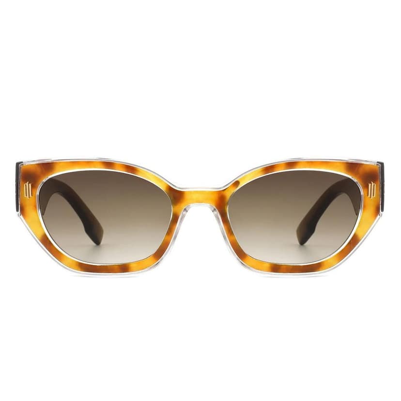 Eyenaks Designer Cat Eye Sunglass For Women | UV400 Protection | Stone Pattern | Durable Metal Hinges | Pack of 1 (Brown) view 2