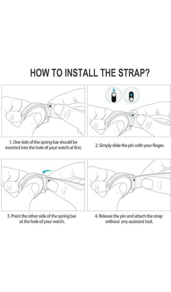 Exelent 20mm Strap Compatible with Amazfit GTS 2 Mini, Amazfit Bip/Bip U/Pro/Lite, Bip S, Amazfit GTS/ 2/2e, Amazfit GTR, Samsung Galaxy Watch 4/ Watch 5(20MM) view 4