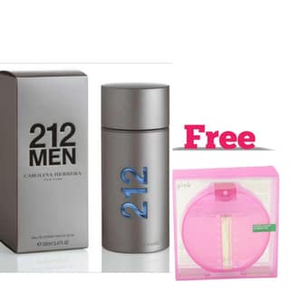 Carolina Herrera 212 EDT Men's Perfume 100ml Fragrance With Free Opium Pink 100ml