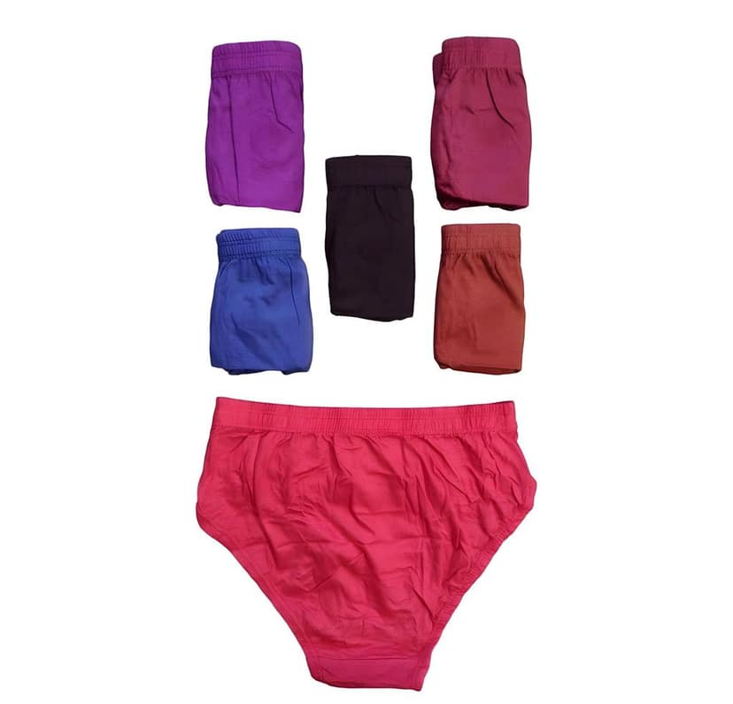 Maxolity® Comfortable Women's Cotton Hipster Panties - Soft, Breathable, and Stylish Solid Colors pack of 6 view 2